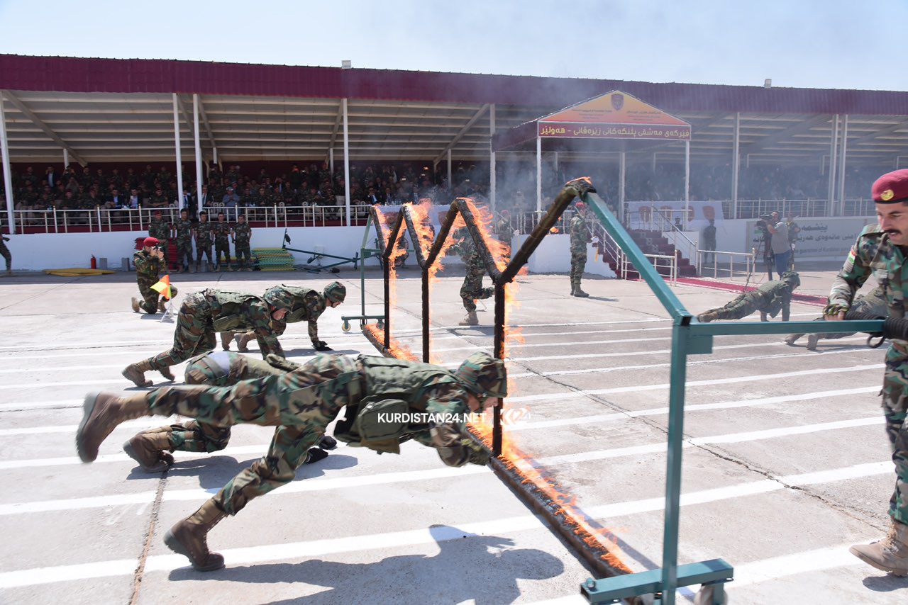 A total of 457 Kurdish Peshmerga fighters completed months of military training which US-led coalition advisers supervised, Aug. 27, 2019. (Photo: Kurdistan 24)